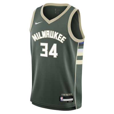 Junior Milwaukee Bucks Giannis Icon Swingman Jersey