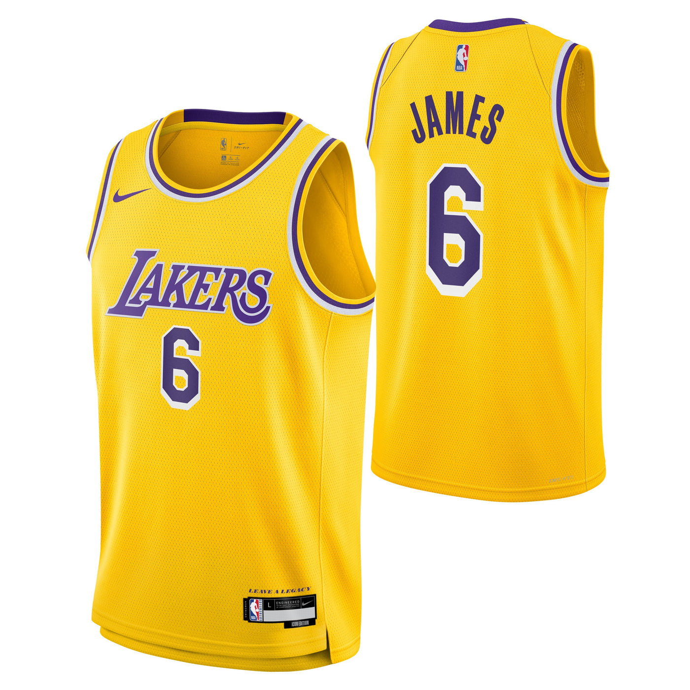 Junior Los Angeles Lakers Lebron James Icon Swingman Replica Jersey