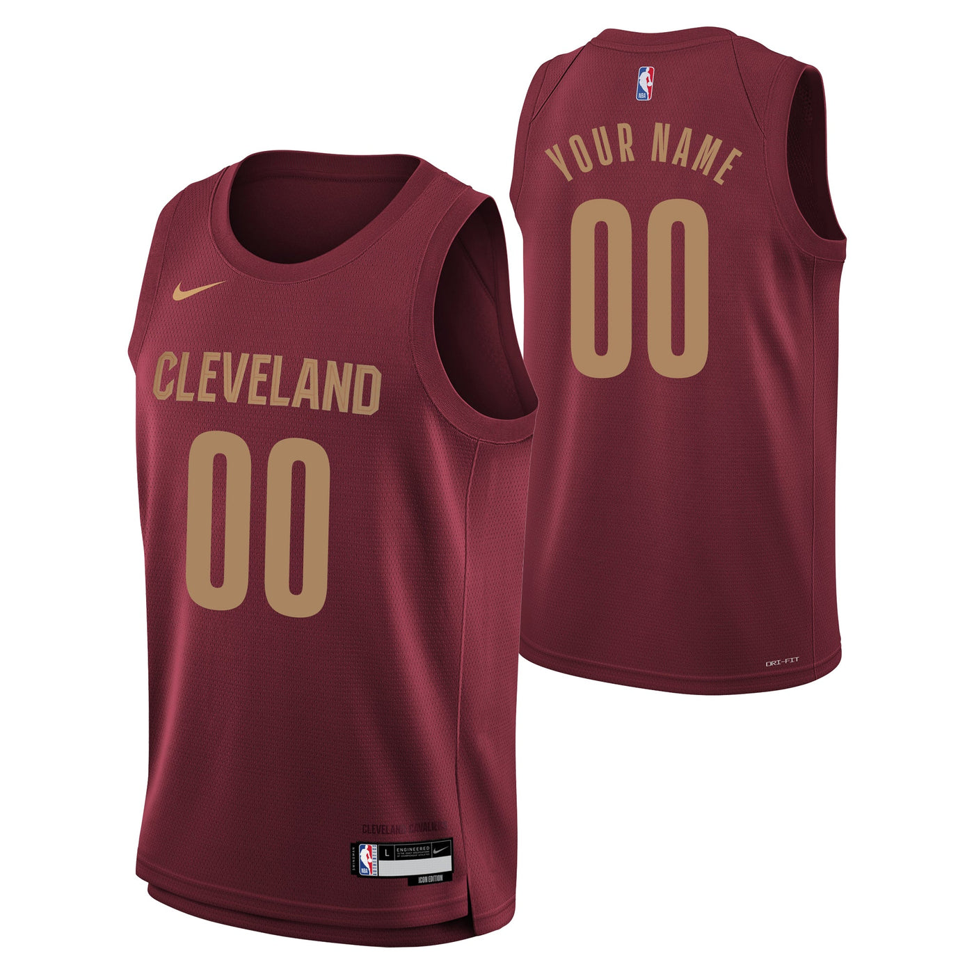 Junior Cleveland Cavaliers Blank Icon Swingman Replica Custom Jersey