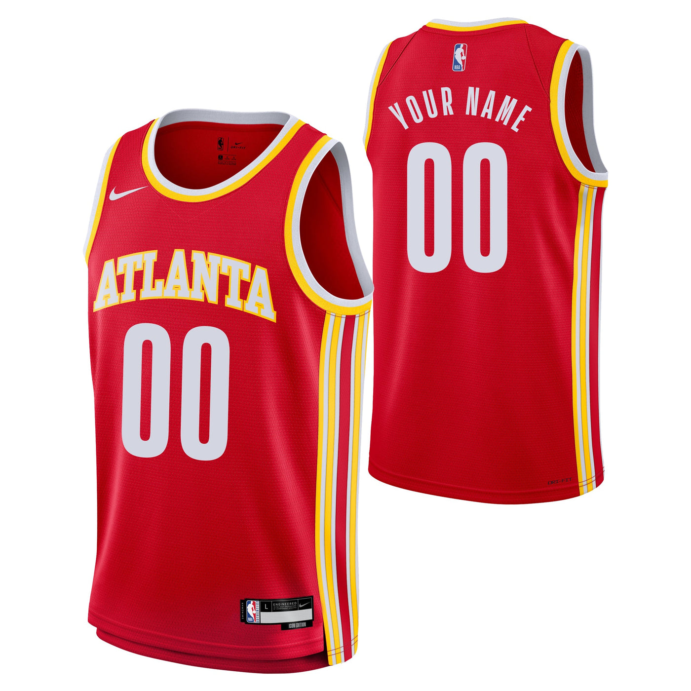 Junior Atlanta Hawks Blank Icon Swingman Replica Custom Jersey