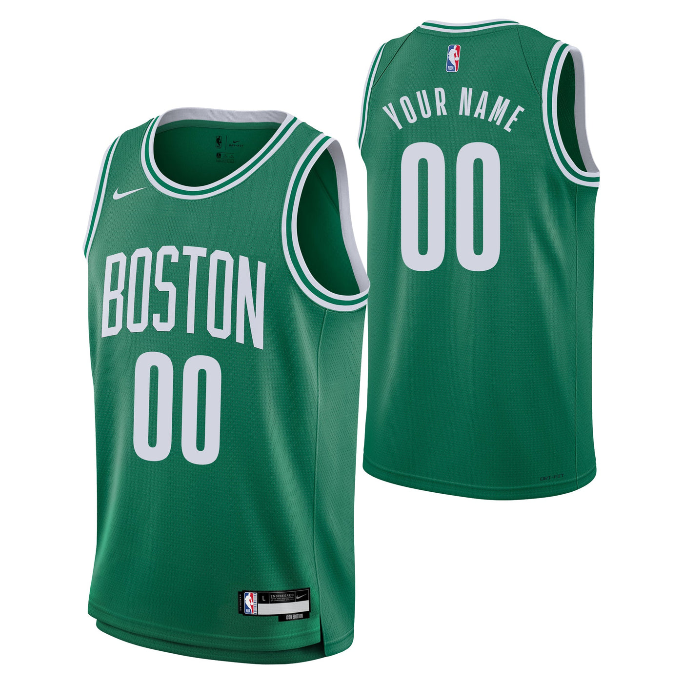 Junior Boston Celtics Blank Icon Swingman Replica Custom Jersey