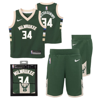 Toddler Milwaukee Bucks Giannis Icon Replica Jersey Set
