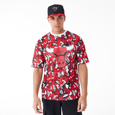 Mens Chicago Bulls Team All Over Print T-Shirt