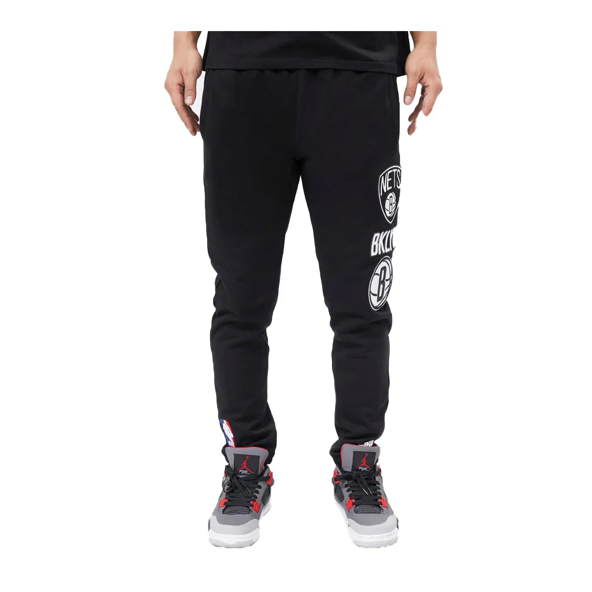 Mens Brooklyn Nets Retro Classic Fleece Sweatpants