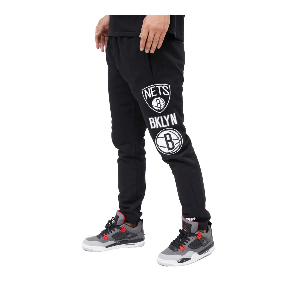 Mens Brooklyn Nets Retro Classic Fleece Sweatpants