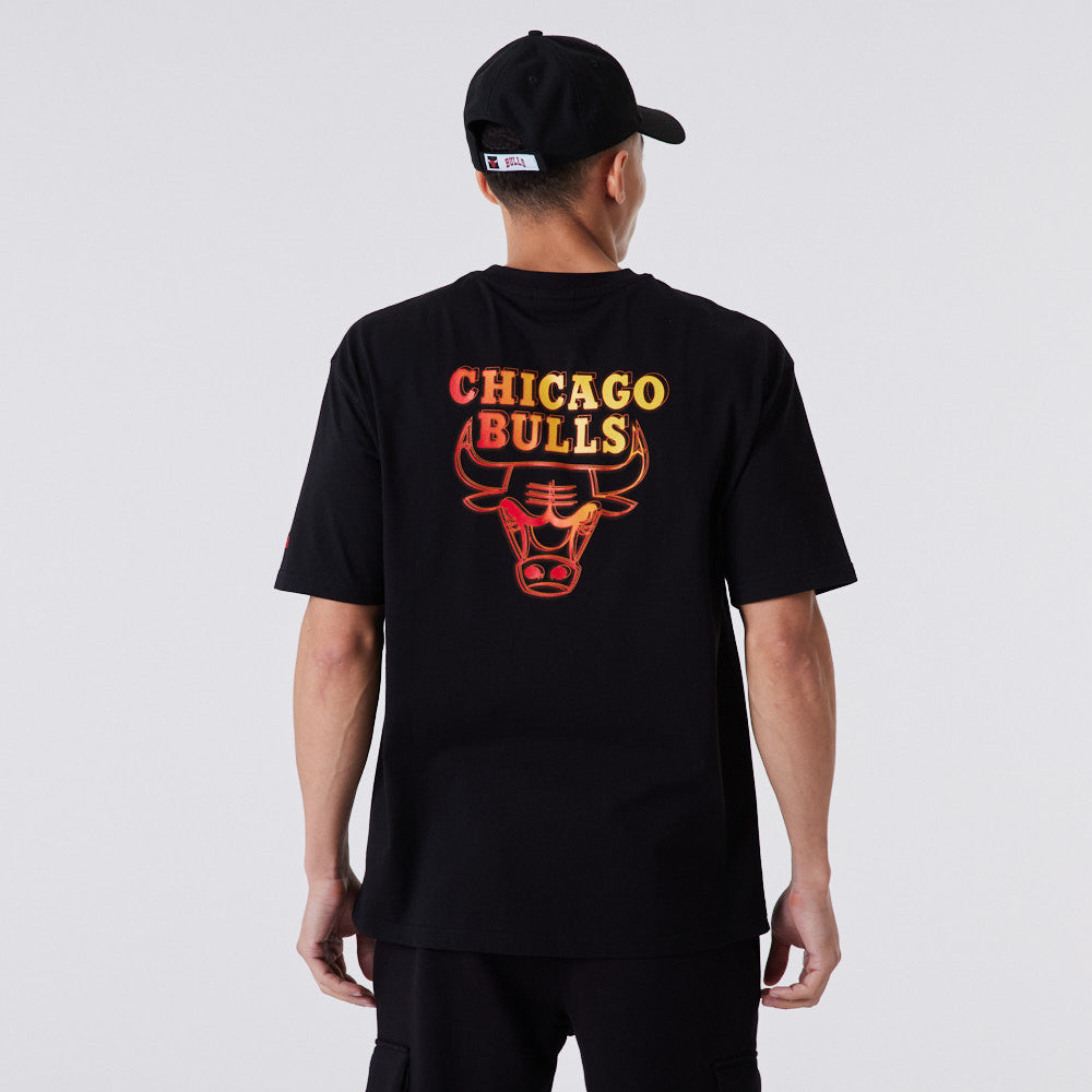 Mens Chicago Bulls Neon Fade  Short Sleeve T-Shirt