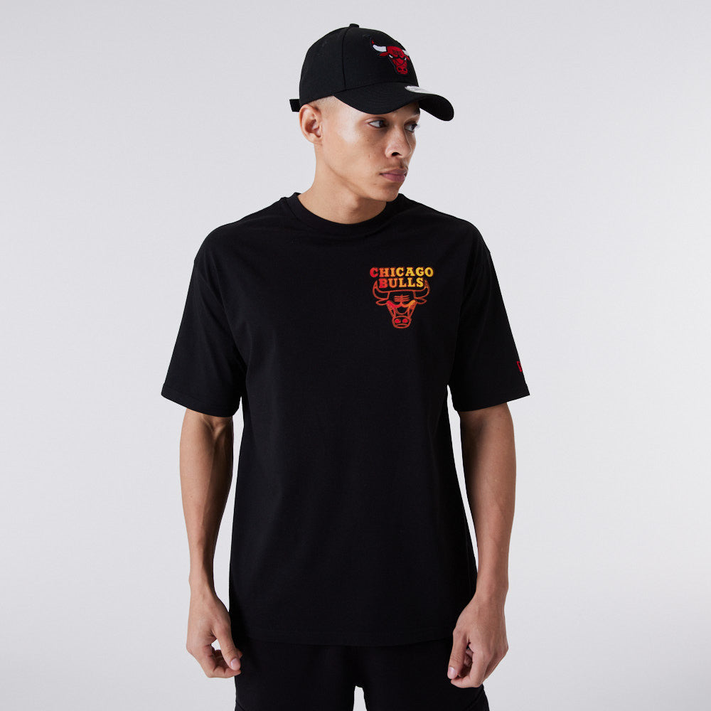 Mens Chicago Bulls Neon Fade  Short Sleeve T-Shirt