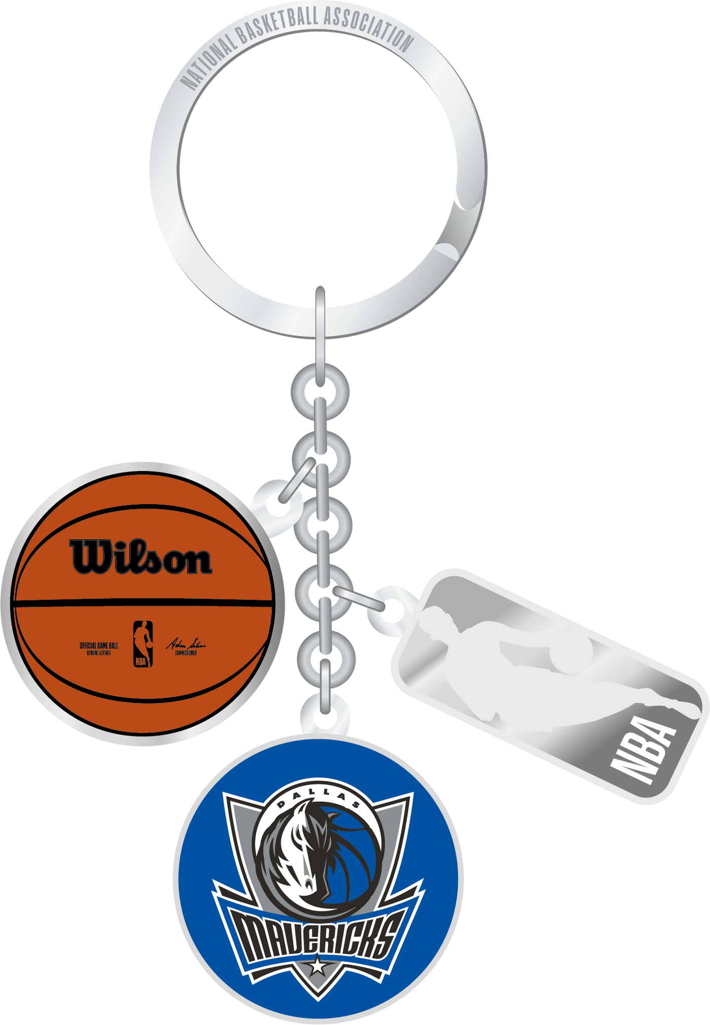 Dallas Mavericks Team Charm Keyring