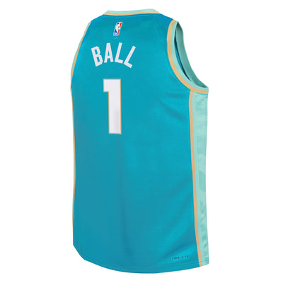 Boys Charl Hornets Lamelo Ball City Edition Swingman Replica Jersey