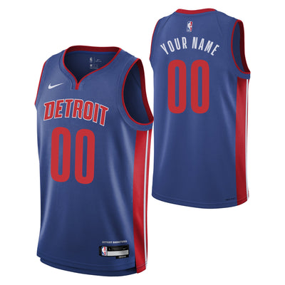 Boys Detroit Pistons Blank Icon Swingman Replica Custom Jersey