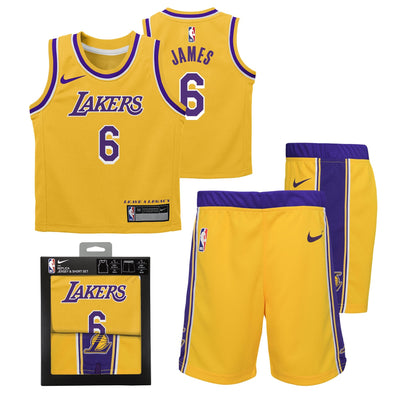Infant Los Angeles Lakers Lebron James Replica Icon Onesie Set