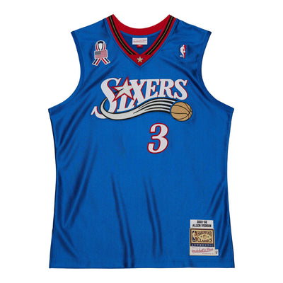 Mens Phila 76ers Allen Iverson 2001 Alt Replica Jersey