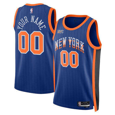 Boys New York Knicks City Edition Swingman Replica Custom Jersey