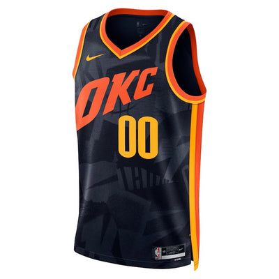 Mens Oklahoma City Thunder Blank Swingman City Edition Replica Jersey