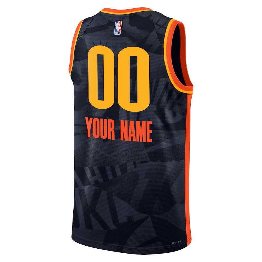 Mens Oklahoma City Thunder Blank Swingman City Edition Replica Jersey